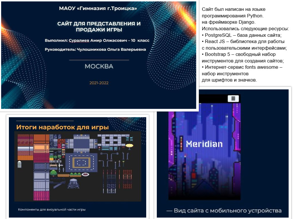 Сайт для представления и продажи игры