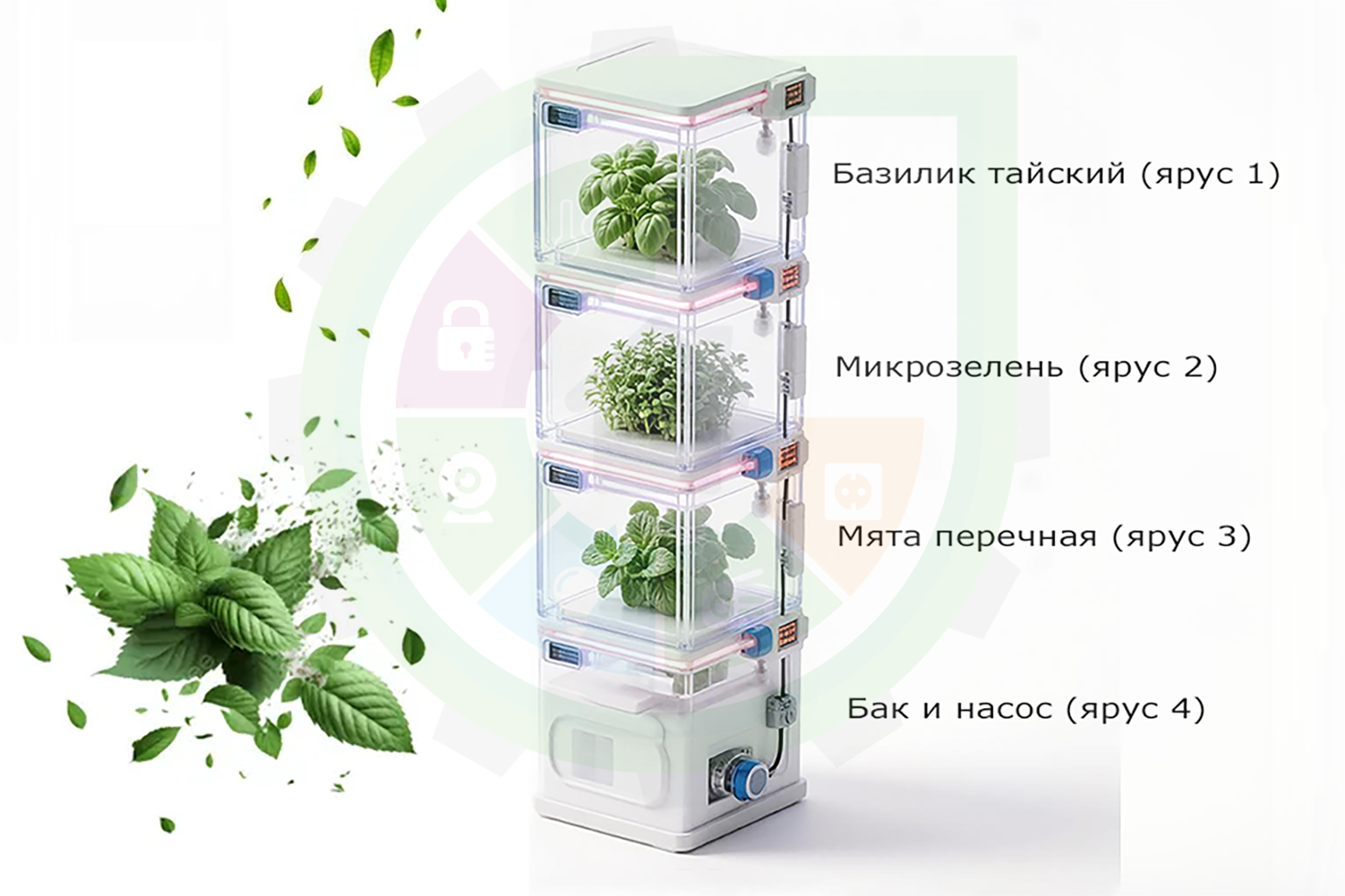 Умная оранжерея на базе башенной гидропоники